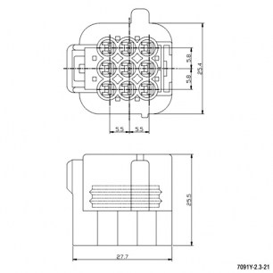 7091Y-2.3-21 автомобильный соединитель RUICHI даташит схема