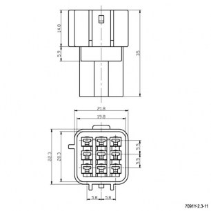7091Y-2.3-11 автомобильный соединитель RUICHI даташит схема