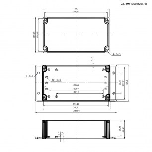 Z373MF (200x120x75) корпус для рэа ZTM-ELECTRO даташит схема