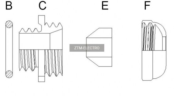 LDM12X1.5 кабельный ввод ZTM-ELECTRO даташит схема