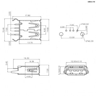 USB-A-110 (SZC) разъем SZC схема фото