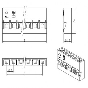 BLS2-14 pitch 2.00 mm+Terminal штыри и гнезда для плат 2.00мм RUICHI даташит схема