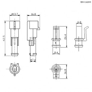 7011-1.5-21/11 автомобильный соединитель RUICHI даташит схема