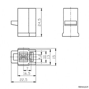 7031A-6.3-21 автомобильный соединитель RUICHI даташит схема