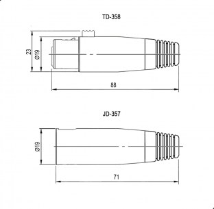 TD-358 разъемы микрофонные xlr RUICHI даташит схема