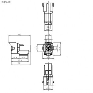 7045F-2.2-11 автомобильный соединитель RUICHI даташит схема