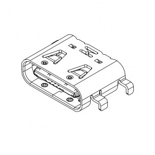 USB3.1 TYPE-C 16PF-076 разъем RUICHI даташит схема