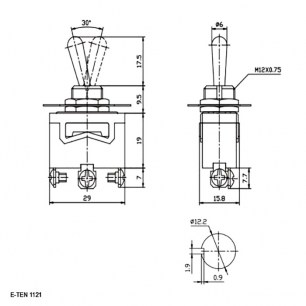 E-TEN 1121 on-on тумблер RUICHI даташит схема
