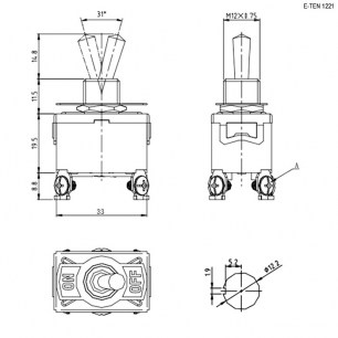E-TEN 1221 off-on тумблер RUICHI даташит схема