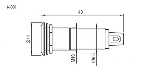 N-806-R 220V лампочки неоновые в корпусе RUICHI даташит схема