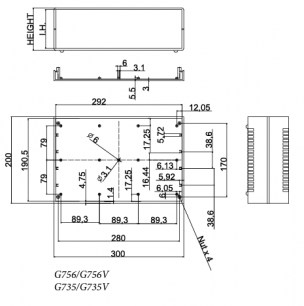 G756 (300х200х75) корпус для рэа GAINTA даташит схема
