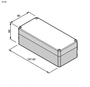 G118 (175x80x60) корпус для рэа GAINTA даташит схема