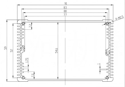 Z35B-22 (100x91x59) корпус для рэа алюминиевый ZTM-ELECTRO даташит схема