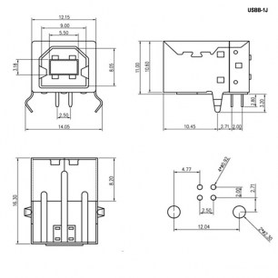 USBB-1J (SZC) разъем SZC даташит схема