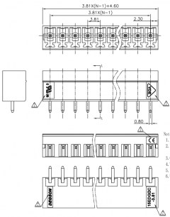 15EDGVC-3.81-04P-14-00A(H) клеммники degson DEGSON даташит схема