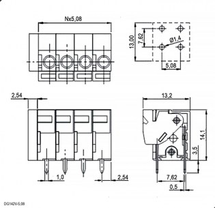 DG142V-5.08-02P-14-00A(H) клеммники degson DEGSON даташит схема