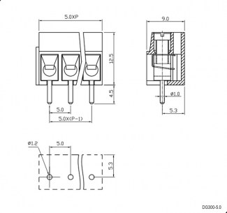 DG300-5.0-02P-22-00A(H) клеммники degson DEGSON даташит схема