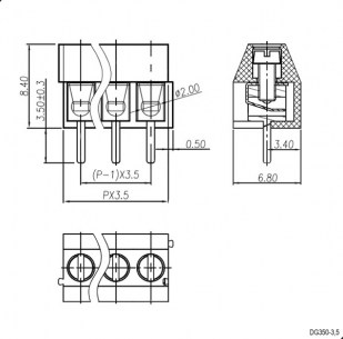 DG350-3.5-02P-14-00A(H) клеммники degson DEGSON даташит схема