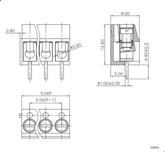 DG300-5.0-03P-12-00A(H) клеммники degson DEGSON даташит схема