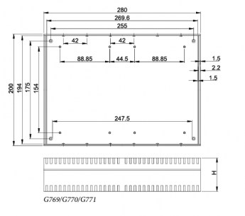 G770A (200x280x60) корпус для рэа GAINTA даташит схема