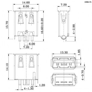 USBA-FA (SZC) разъем SZC даташит схема