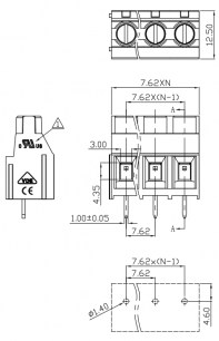 DG636-7.62-02P-14-00A(H) клеммники degson DEGSON даташит схема