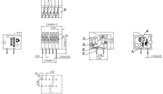 DG141R-2.54-01P-14-00A(H) клеммники degson DEGSON даташит схема