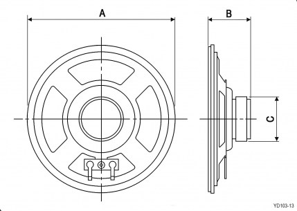 YD103-13 4W 4ohm динамики RUICHI даташит схема