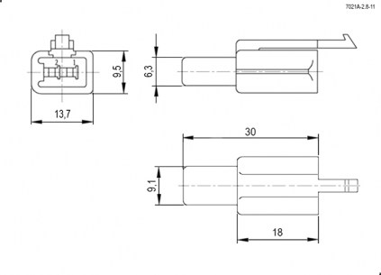 7021A-2.8-11 автомобильный соединитель RUICHI даташит схема