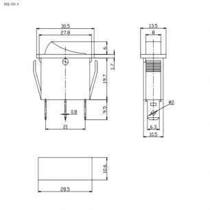 IRS-101-1C ON-OFF клавишный переключатель RUICHI даташит схема