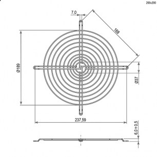 Решетка 200x200mm решетки для вентиляторов RUICHI даташит схема