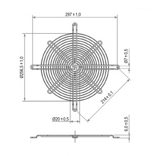 Решетка 280x280mm решетка вентилятора RUICHI даташит схема