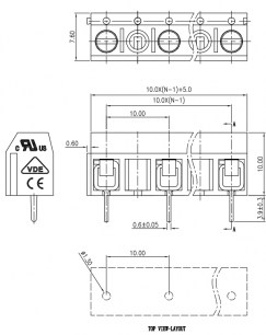 DG306-5.0-03P-12-00A(H) клеммники degson DEGSON даташит схема