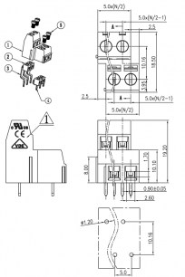 DG127A-5.0-04P-14-00A(H) клеммники degson DEGSON даташит схема