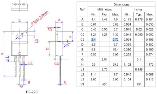 BTA24-800 cимистор (триак) WEIDA схема фото