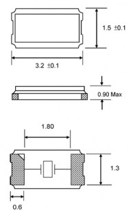 SMD3215-32.768-12.5pF-20PPM CALTRON кварцевые резонаторы CALTRON даташит схема