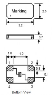 SMD3225-16.000-12pF-10/10PPM кварцевые резонаторы CALTRON даташит схема