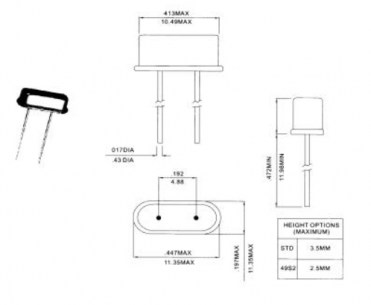 HC49S-9.216MHZ-20PF LGE кварцевые резонаторы LGE даташит схема