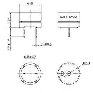 Электромагнитные излучатели DAPG1285A KEPO даташит схема