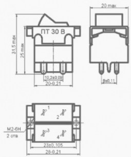 ПТ30В клавишный переключатель КУЗБАССРАДИО даташит схема