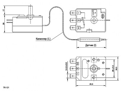 TR-121 термостаты регулируемые RUICHI даташит схема