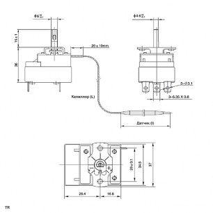 TR-159 термостаты регулируемые RUICHI даташит схема