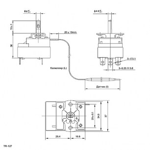 TR-127 термостаты регулируемые RUICHI даташит схема