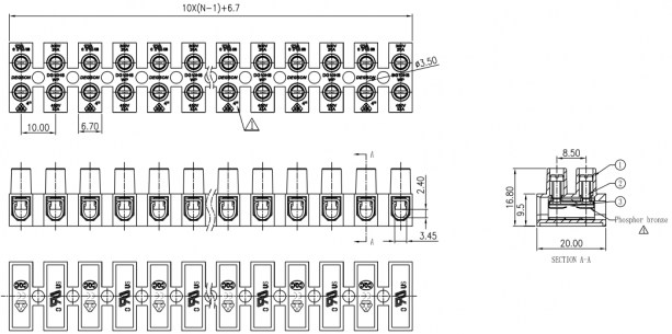 DG10HSWP-1.2-12P-17-100Z(H) клеммники degson DEGSON даташит схема