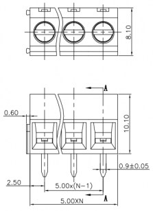 DG127-5.0-02P-14-00S(H) клеммники degson GAOSONG даташит схема