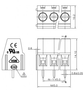 DG128-5.0-02P-12-00A(H) клеммники degson DEGSON даташит схема