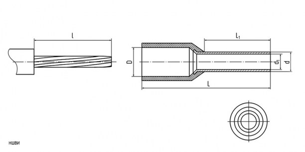 НШВИ 1.5-18 наконечники на кабель КВТ даташит схема