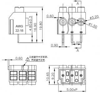 DG390-5.0-02P-12-00A(H) клеммники degson DEGSON даташит схема