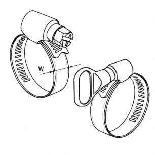 Хомут червячный 18-32/8 