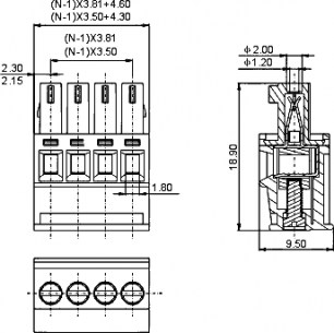 15EDGKA-3.5-04P-14-100A(H) клеммники degson DEGSON даташит схема